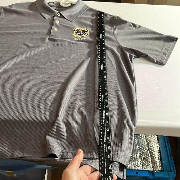 GEAR X-Large men’s grey FBI Boston polo shirt clumate control short sleeve - Picture 7 of 15